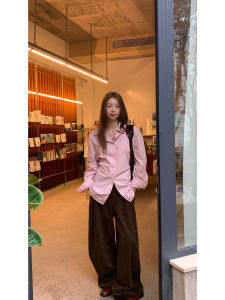 Elegant Pink Chic Womens Shirt