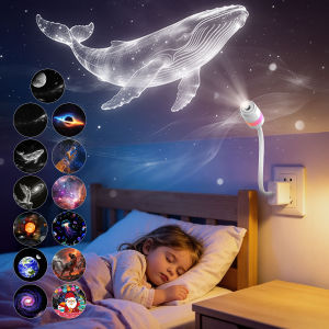 2-in-1 Mini Galaxy Star Projector Night Light Starry Sky Projection Lamp Bedroom Sleep Ambient Lighting Home Decor Kids Gift