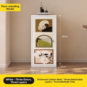 Retro Style Luxury Storage Cabinet Large Capacity