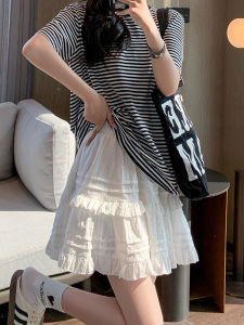 Váy Ngắn Chữ a Màu Trắng Phong Cách Ballet Ngọt Ngào Cho Nữ Mùa Hè Váy Ngắn Cỡ Nhỏ Váy Xếp Nếp Chữ a Váy Bánh