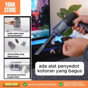 Vacum Cleaner Portable Mini 2in1 Alat Penyedot Kotoran Debu Lantai Mobil Kasur - Yaha Store