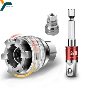 Adjustable Socket 3/8-3/4 Universal Electric Wrench Sleeve Converter 10-19mm Socket Multifunctional Maintenance Drive Tool