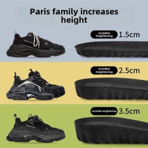 แผ่นรองรองเท้าพิเศษเพื่อการสวมใส่สบายและเพิ่มความสูงสำหรับผู้ชายและผู้หญิงแบบซ่อน แผ่นรองรองเท้าแบบยืดหยุ่นน้ำหนักเบาสำหรับฤดูร้อนปี 2024