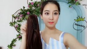 Long Curly Claw Ponytail Wig Synthetic Hair Extensions Straight Hair Pony Tail Hairpiece Wigs Fashion Women