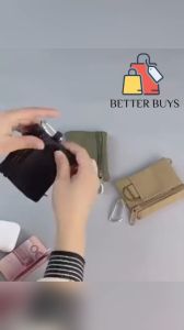 BETTER BUYS Key Card Bag Nylon Change Storage Mini Small