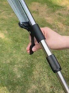 MLADEN Stainless Steel Retractable Garden Rake Adjustable Garden Raker Garden Lawn Rake Pencakar Rumput