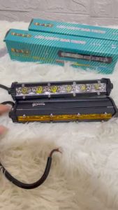 Đèn led trợ sáng 6 mắt 1 hàng 18cm đèn led trang trí ô tô. Điện 12v và 24v dùng chung