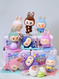 Pop Mart Labubu the Monsters Lazy Yoga Series Hand-Made Blind Box Trendy Toy Gift