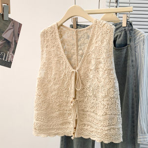 AIYITI | French Lace Hollow Out Loose Womens Vest
