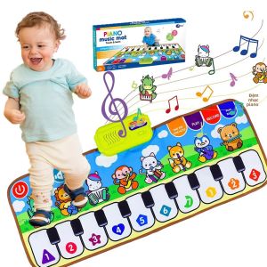 Thảm Tập Thể Dục Đàn Piano Cho Bé Trai & Bé Gái 1-6 Tuổi Bàn Phím Hình Thú Đồ Chơi Âm Nhạc Giáo Dục Sớm Quà Tặng Sinh Nhật