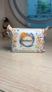 [Nhập khẩu chính ngạch] Femfresh Intimate Skincare Daily Wipes - Khăn ướt vệ sinh vùng kín hằng ngày  25 tờ 10 tờ