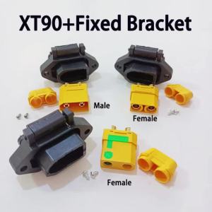 1Pcs XT90 Male Female Plug with Fixed Bracket T-Type Power Connector Electric Scooter Lithium Battery Charging Port Shell