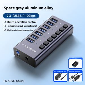 Acasis | Independent Switch USB3.1 Extension Hub with Power Adapter