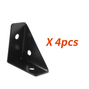 4/8/16pcs Fixed Angle Triangular Brackets in Black Right Angle Reinforcement Accessories Used for Bed Frames Tables Chairs