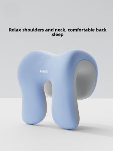 Ningrefei Neck Support Pillow High Back Office Chair Nap Pillow Ergonomic Memory Foam Universal Folding Pure Color Texture