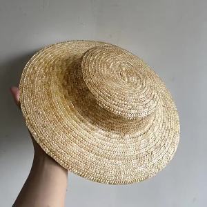ZTOYL | Dollhouse Miniature Decor Ornaments 2Pcs Handmade Woven Tiny Straw Hats