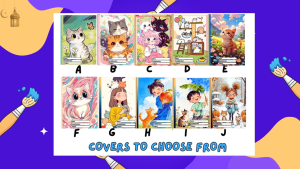 Cute Cats A5 School Notebook for Kids Boys | Waterproof Laminated Cover | 70 GSM Quality Thick Paper |