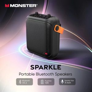 Monster M1 Portable Bluetooth Speakers Wireless Outdoor Loudspeakers 10H Playtime Support TF Card AUX FM Radio for Indoor Outoor