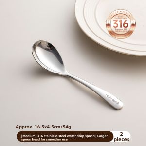 onlycook | Household and Children Friendly Small Soup Spoon 316 Stainless Steel