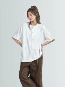 CHANT2nd | Henry Collar Short Sleeve T-Shirt