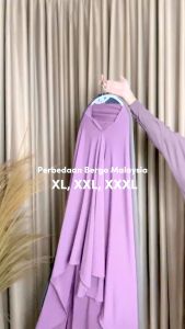 Hijab Khimar Bergo Maryam Tali Jumbo XXL Jersey | Jilbab Mukena Bergo Tali XXL Jersey | Kerudung Ukuran Jumbo