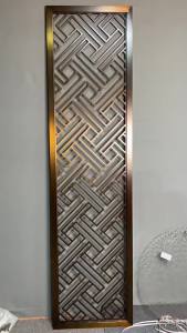 New Chinese Style Stainless Steel Latticed Hall Divider and Background Wall Screen