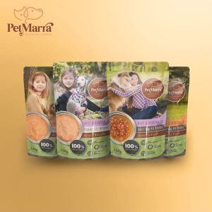 PetMarra Natural Meat Loaf Puppy Wet Food Pouch up to Ages 18 Months Lamb and Vegetables Flavor 130g - PetMate