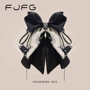 Retro Water-Mark Butterfly Knot Hair Clip Womens New Chinese Style Volumizing Half-Up Bun Hair Clip Tail Comb Hair Clip