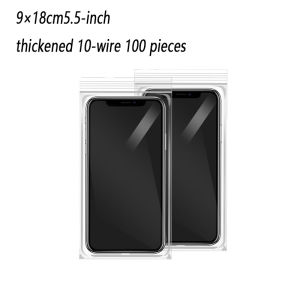 100pcs Waterproof Phone Bags Transparent Self-Sealing Disposable Protective Bag for Universal Mobile Phones Sundries Organizer