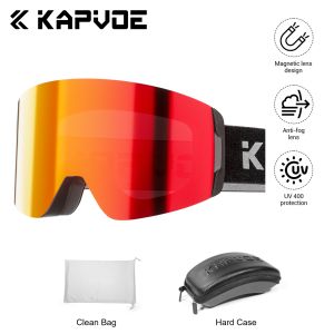 Kapvoe Ski Goggle Snow Goggles Snowboard Anti-Fog Mask for Men Women Eyewear Kit Cylindrical UV400 Snow Glasses Snowmobile