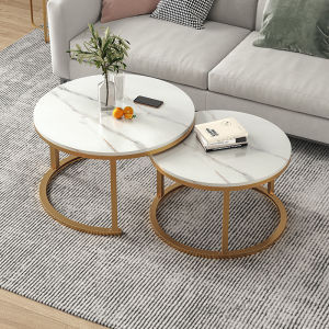 Home Small Space Suitable Luxury Modern Circular Coffee Table