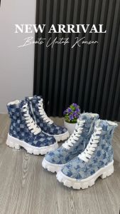 PINKEY P288 Sepatu Kanvas High-Top untuk Wanita Sepatu Platform Kasual Sepatu Kets Bersol Tebal