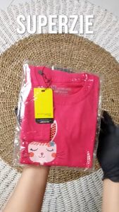 Kaos Anak Cewek Distro Lengan Panjang Karakter Kartun Animasi RABIT LOVE Warna Pink Fanta Bahan Adem