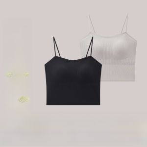 HUACHENGSHI | Womens Summer Seamless Bralette with Built-in Padded Bra