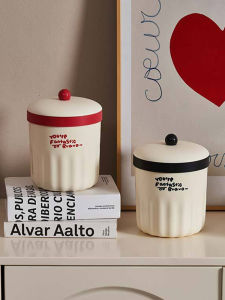 Desktop Mini Trash Can Cover Office Living Room Tea Table Bedroom Home Use Bedside High Aesthetic Value Luxury Storage Bucket