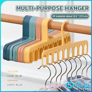Baete 9 Hole Hanger Multi-functional Non-Slip Clothes Hangers Windproof Drying Rack for Socks Bras Hats Storage Hanger Hooks