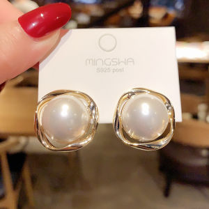 ต่างหูไข่มุกขนาดใหญ่ ดีไซน์หรูหรา สำหรับผู้หญิง ต่างหูแบบย้อนยุคสไตล์ฮ่องกง ต่างหูแบบโดดเด่น ต่างหูแฟชั่น