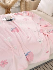 Thickened Fleece Winter Blanket Single Student Dormitory Flannel Afternoon Nap Blanket Snowflake Velvet Bedding Cover Warmth Heating Polyester Fiber Modern Minimalist Style