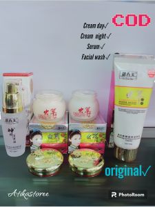 (4in1)YU CHUN MEI Paket KOMPLIT Krim Siang Malam Sabun Serum Yuchunmei Cordyceps Day Night Cream Facial Cleanser Essence Serum ORIGINAL IMPORT  Bisa COD Bayar di Tempat Cordysep Cordy Krim 4 in 1 Wajah Glowing Serum Wajahh Glowing