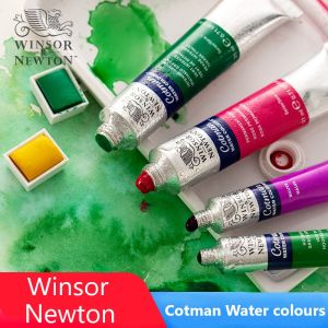 อุปกรณ์ศิลปะสีย้อมสำหรับวาดภาพ Winsor & Newton 8Ml Cotman สีสีน้ำทาหน้าสำหรับมืออาชีพ