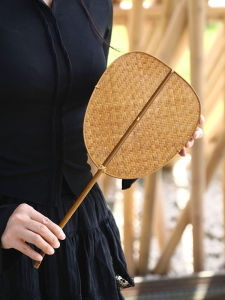 Quạt Tre Thủ Công Hai Mặt Phong Cách Cổ Đại Dùng Trong Gia Đình Mùa Hè Quạt Tre Tròn Phong Cách Trung Hoa Cổ Đại Quạt Tre Truyền Thống