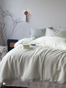 1pc Light Gray Duvet Cover Silky Smooth Breathable Lyocell Quilt Cover Luxury Simple Home Hotel Bedding 229*229 Drop Shipping