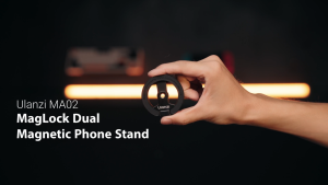 Ulanzi MA02 MagLock Dual Magnetic Phone Stand with 1/4"-20 Mounting Thread 12N Magnet Ring Foldable Carabiner Hook Mount for MagSafe Smartphone Holder | M067 / C118 | JG Superstore