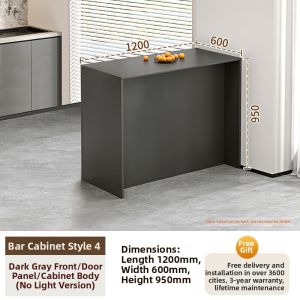 Integrated Bar Counter Dining Cabinet Storage Shelf Island For Small Spaces