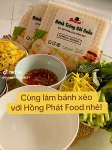 Bánh tráng gỏi cuốn Shammi vuông size 22cm túi 400g (Bánh tráng cuốn xuất khẩu có túi zip tiện lợi)