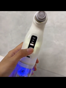 Small Bubble Blackhead Remover Vacuum Suction Device Deep Pore Cleansing for All Skin Types With Dual Water Tanks (Clean/Dirty Separation)
