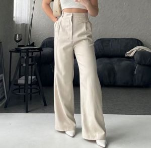 Oro Pants - Kulot Highwaist Wanita - Bahan Semiwoll - Bahan Anti Kusut