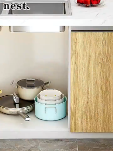 (COD)Kitchen Rack 2/3/4 Layers Adjustable Multifunction Pot Shelving Kitchenware Storage Rack