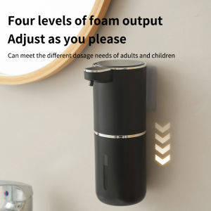 USB Rechargeable Automatic Soap Dispenser 380ml Touchless Sensor Foaming for Kitchen Bathroom 4-Level Adjustable