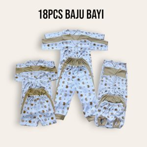 18 pcs / 9 stel baju bayi celana bayi setelan baju bayi baru lahir newborn